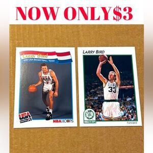 All 2 Larry Bird 1991/92 Hoops McDonalds Celtics NBA Basketball Cards